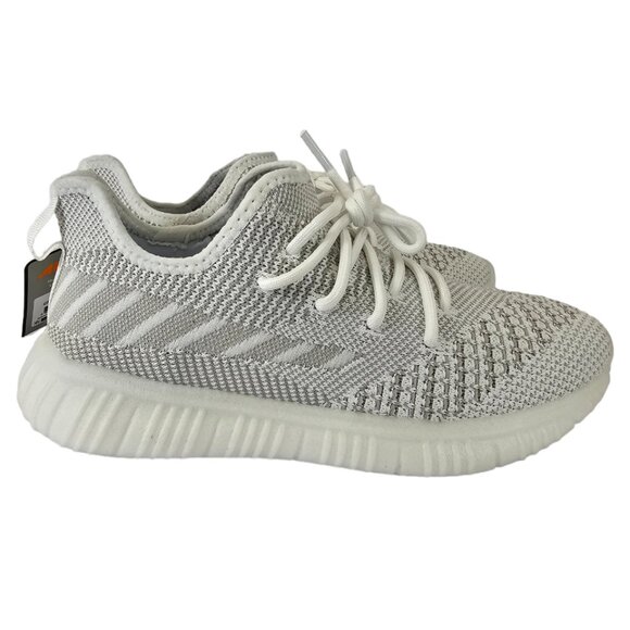 Womens Avia White Mixed Knit Memory Foam Trainer Sneakers Ultra-Lightweight - Picture 1 of 9